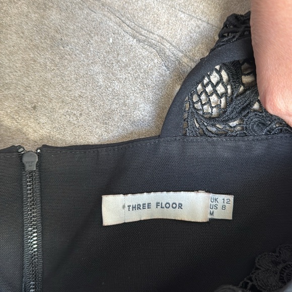 Three Floor excellent like new gorgeous black cocktail dress size 8 - Picture 10 of 10